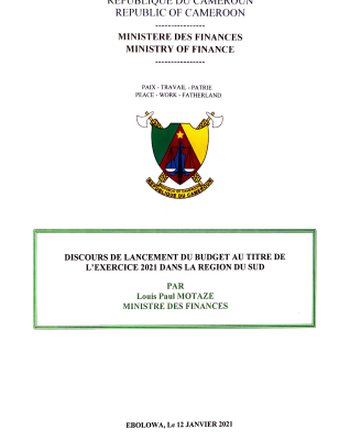 Discours de lancement du budget 2021