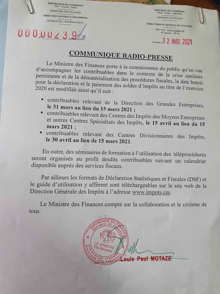 Communiqué radio-presse du 12 mars 2021 Communiqué radio-presse du 12 mars 2021