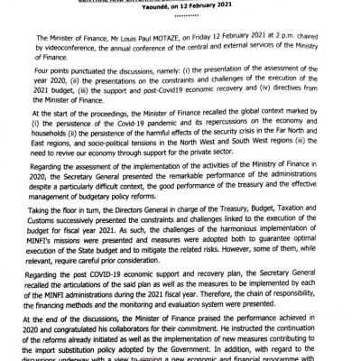 Press release relating to annual conference 2021