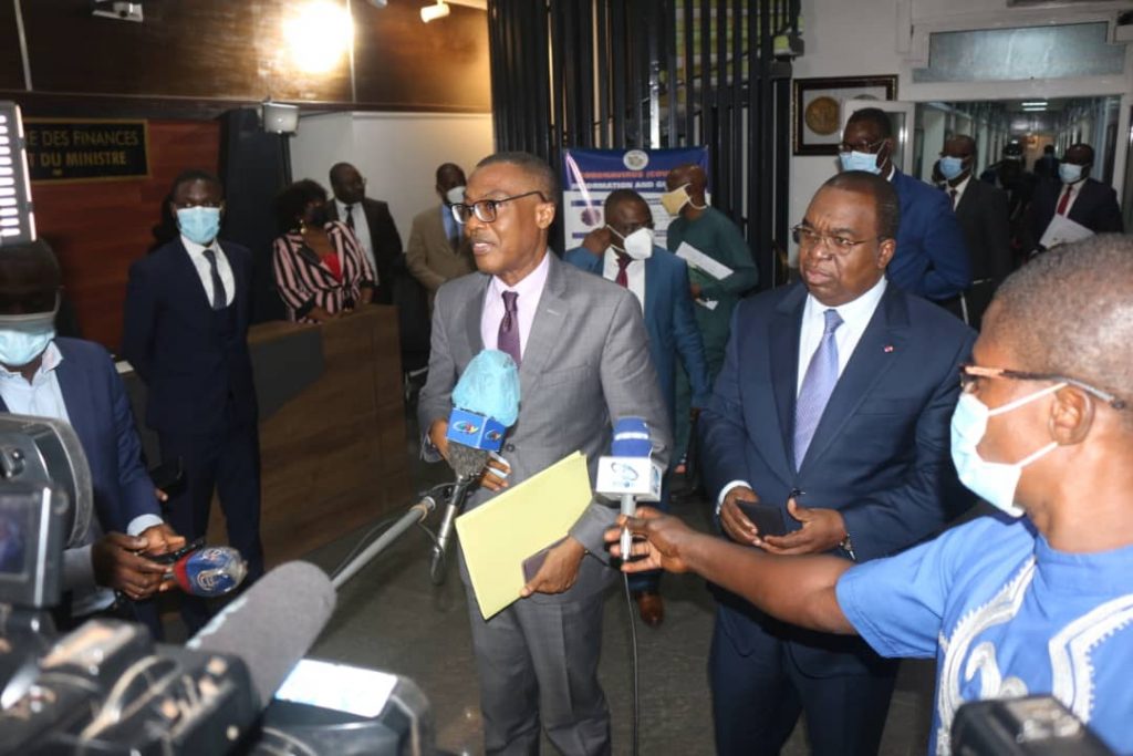 Audience du Ministre des Finances accordée au nouveau Directeur Général, le Dr. Serge N’GUESSAN.