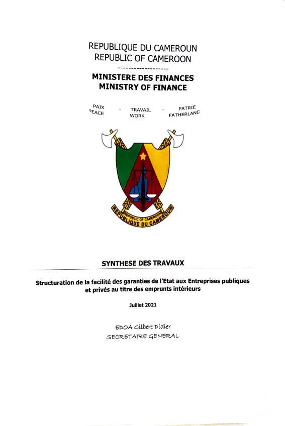 mot du Secrétaire Général du Ministère des Finances du Cameroun