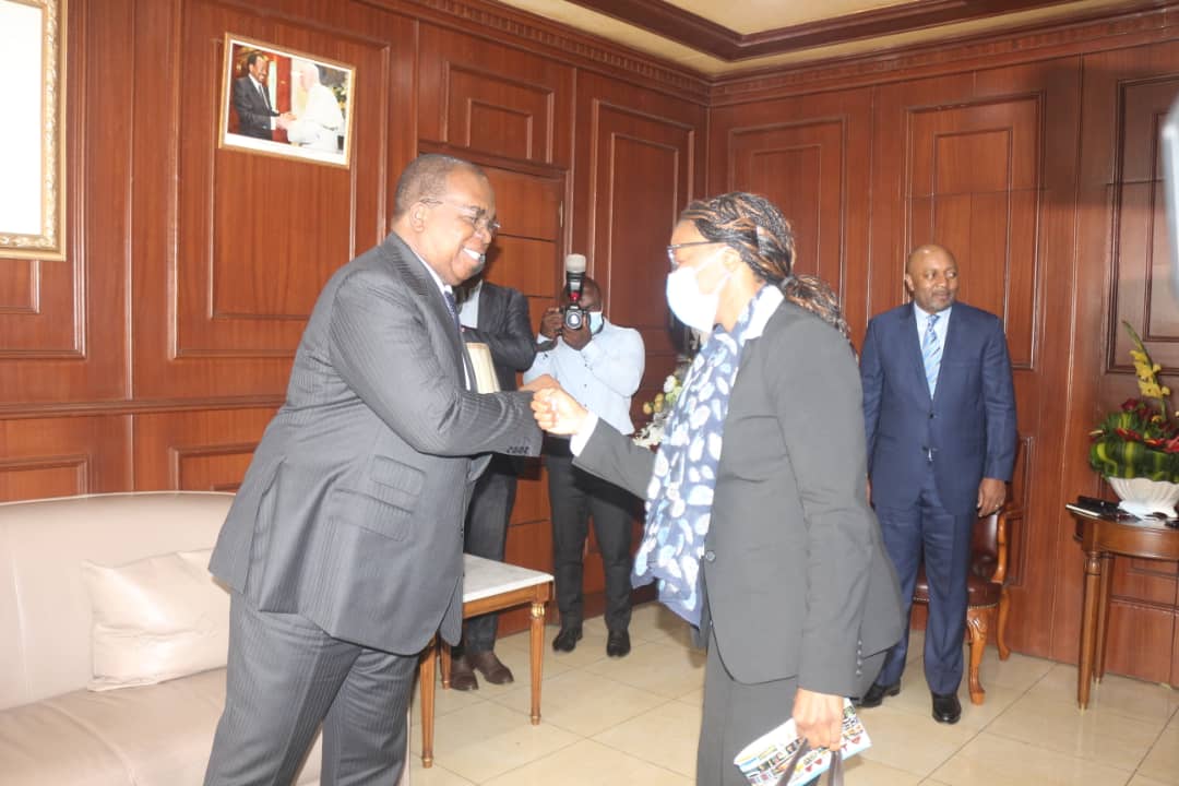 vera Songwe with Louis Paul Motaze vera Songwe with Louis Paul Motaze