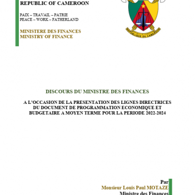 Couverture discours MINFI