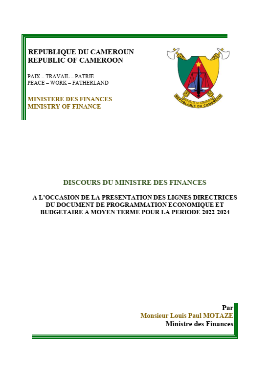 Discours du Ministre des Finances